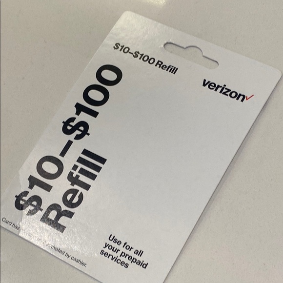 Verizon | Other | Prepaid Refill Card 100 | Poshmark